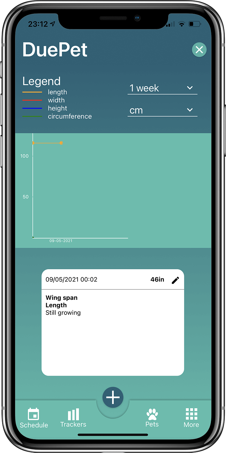 Pet Measurement Tracker DuePet